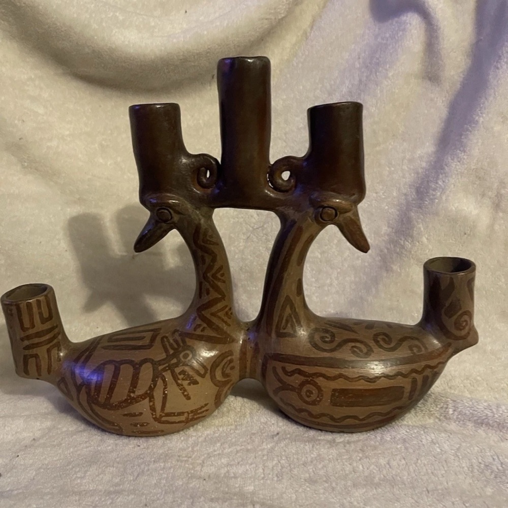 Heron Martinez Mendoza Vintage Five Candle Duck Candelabra Rare!!! Signed HMM